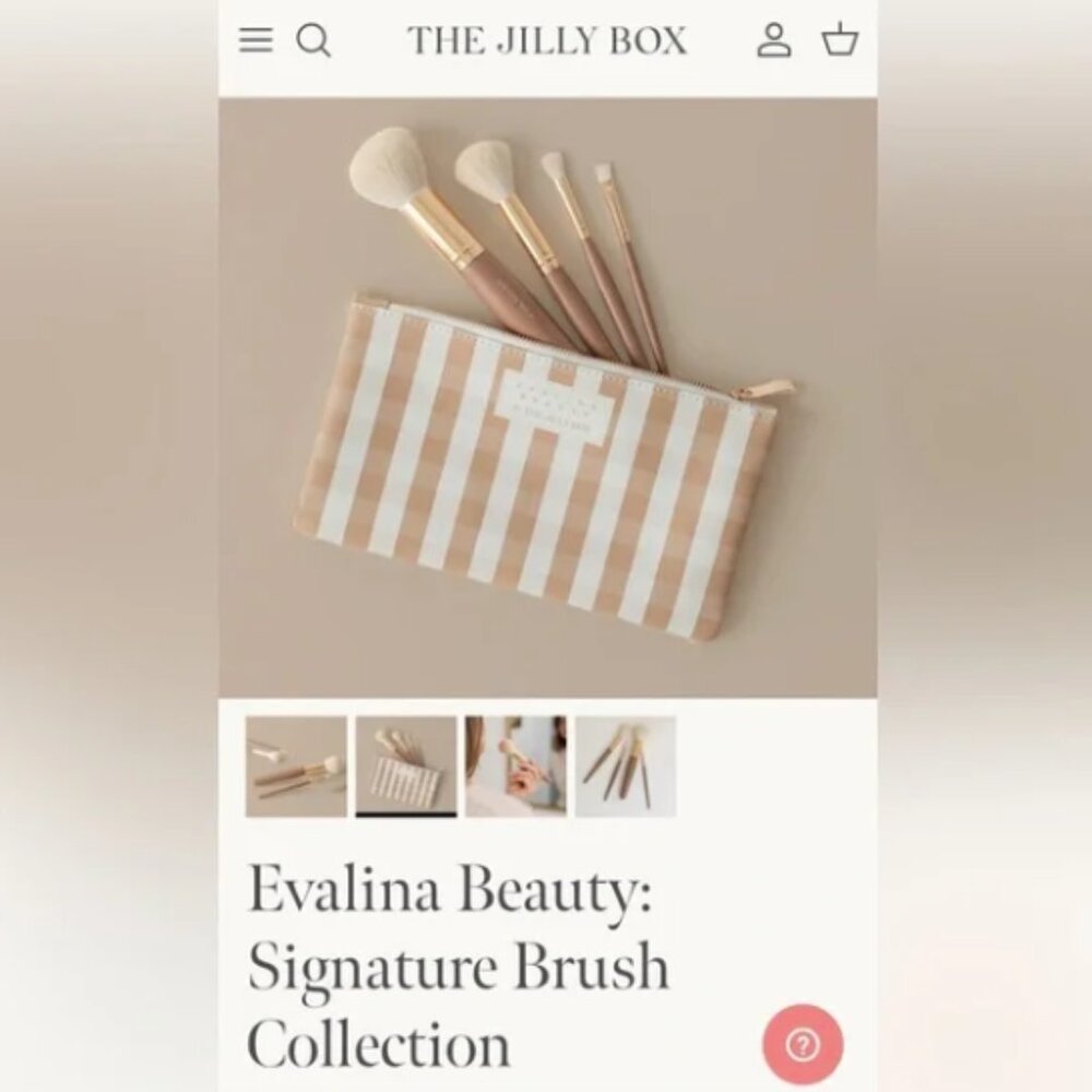 Jilly Box x Evalina Beauty make up brush set and make-up bag. NWT